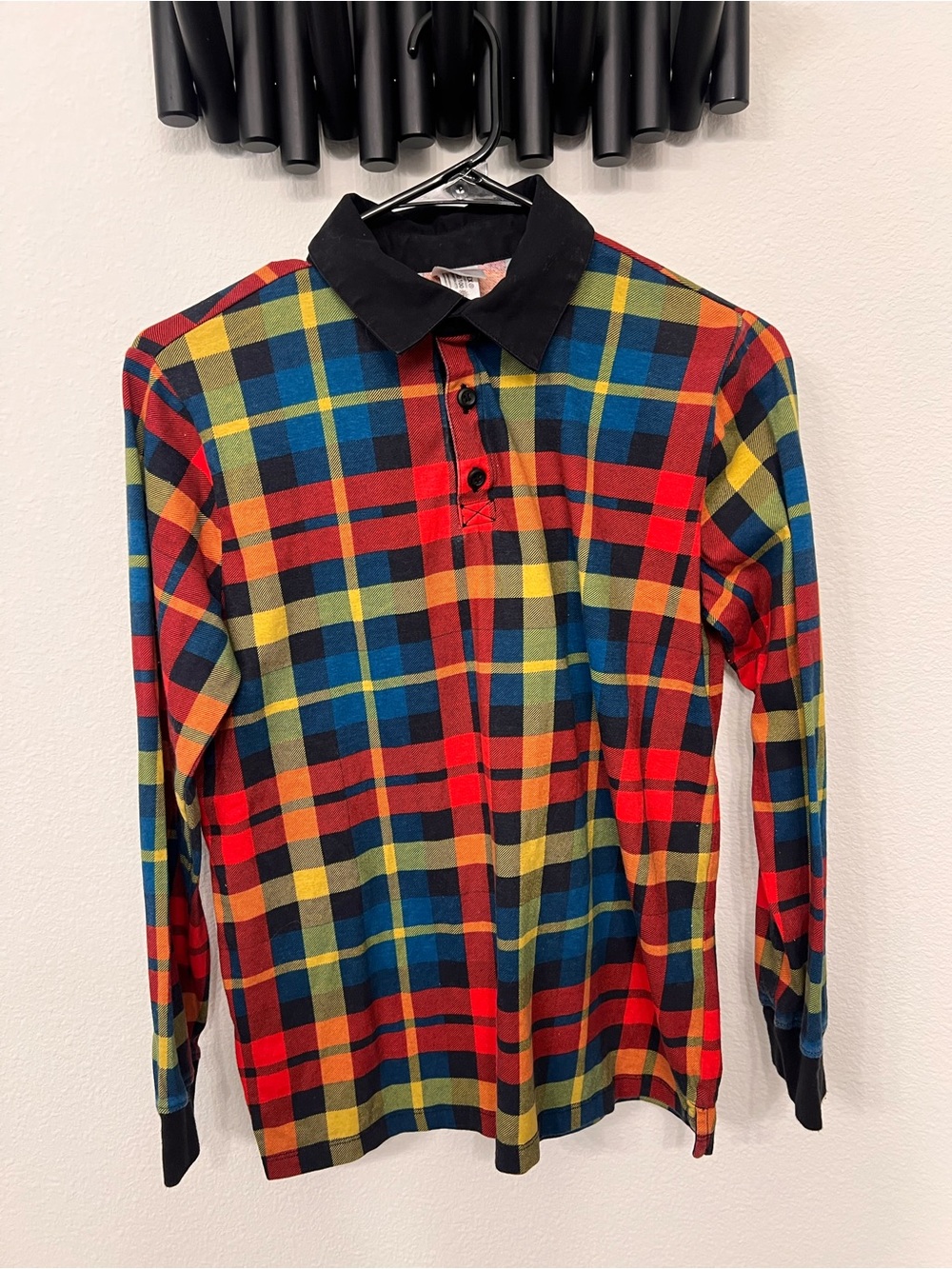 Hanna Andersson Long-Sleeve Plaid Polo - Red, Blue, Yellow, Black